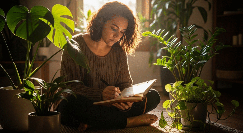 Journaling for emotional wellness during major life events.