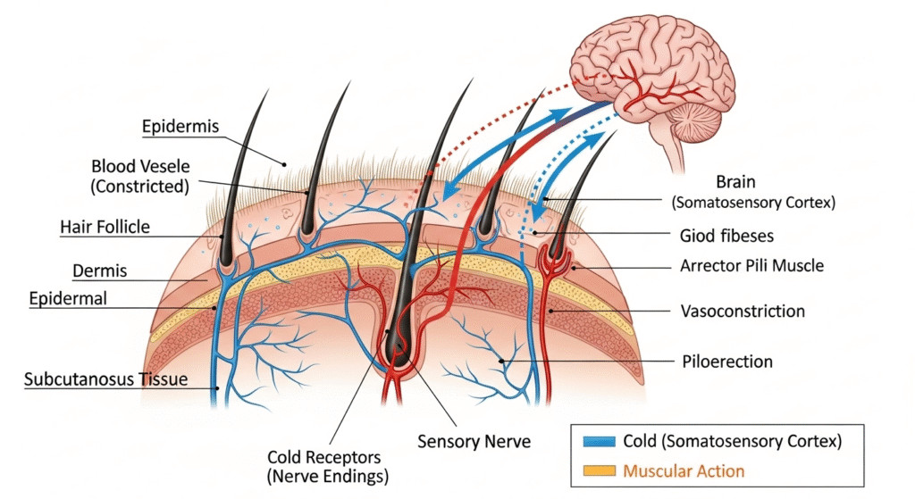 scalp tingling after cold exposure diagram.